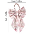 thumbnail image 2 of Printed Fabric Large Bow with Scallop Trim Hanging Ribbon Multicolor Big Bow Ornament for Curtain Tieback Door Wreath Wall Birthday Party, 2 of 4