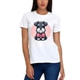 thumbnail image 3 of Playera Blanca Camiseta Unisex Estampada Schnauzer, 3 of 5