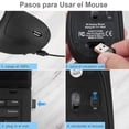 thumbnail image 3 of Mouse Ergonómico Inalámbrico Recargable Negro con Diseño de 6 Botones y 3 DPIs Ajustables, 3 of 8