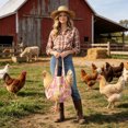 thumbnail image 4 of Waterproof Poultry Carrier Bag With Leg Hole, Floral Printed Breathable Chicken Sling Tote, Comfortable Farm Transport Handbag For Hens Small Geese Vet Visits Farm Travel, 4 of 8