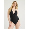 thumbnail image 5 of Time and Tru Women's and Women's Plus Plunge X Back One Piece Swimsuit, Sizes XS-2X, 5 of 6