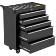 thumbnail image 1 of 26-In 5-Drawer Rolling Tool Cabinet with Lock and Drawer Liners Mobile Toolbox for Garage Workshop Repair Shop Black, 1 of 7