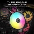thumbnail image 2 of Ventilador CORSAIR RS140 ARGB de 140 mm PWM en cadena, bajo nivel de ruido, 2 of 7