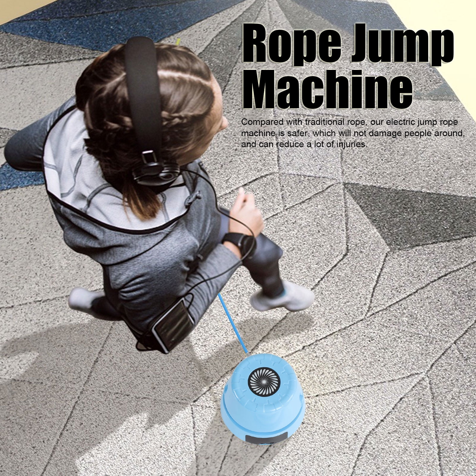 Automatic Jump Rope Machine Electric Smart Skipping Machine with Intelligent Counting Safety Fitness Exercise Equipment for Children