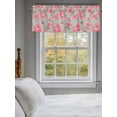 thumbnail image 5 of Pink Rose Valances for Windows, Rod Pocket Kitchen Valance Curtains - Soft & Washable Small Window Treatment for Living Room, Bathroom, Flower Grey 54x18inch, 1 Panel, 5 of 9