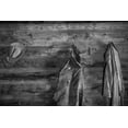 thumbnail image 2 of The Yellowstone Collection 18x13 White Modern Wood Framed Museum Art Print Titled - Coats and a cowboy hat Cody, Wyoming, 2 of 4