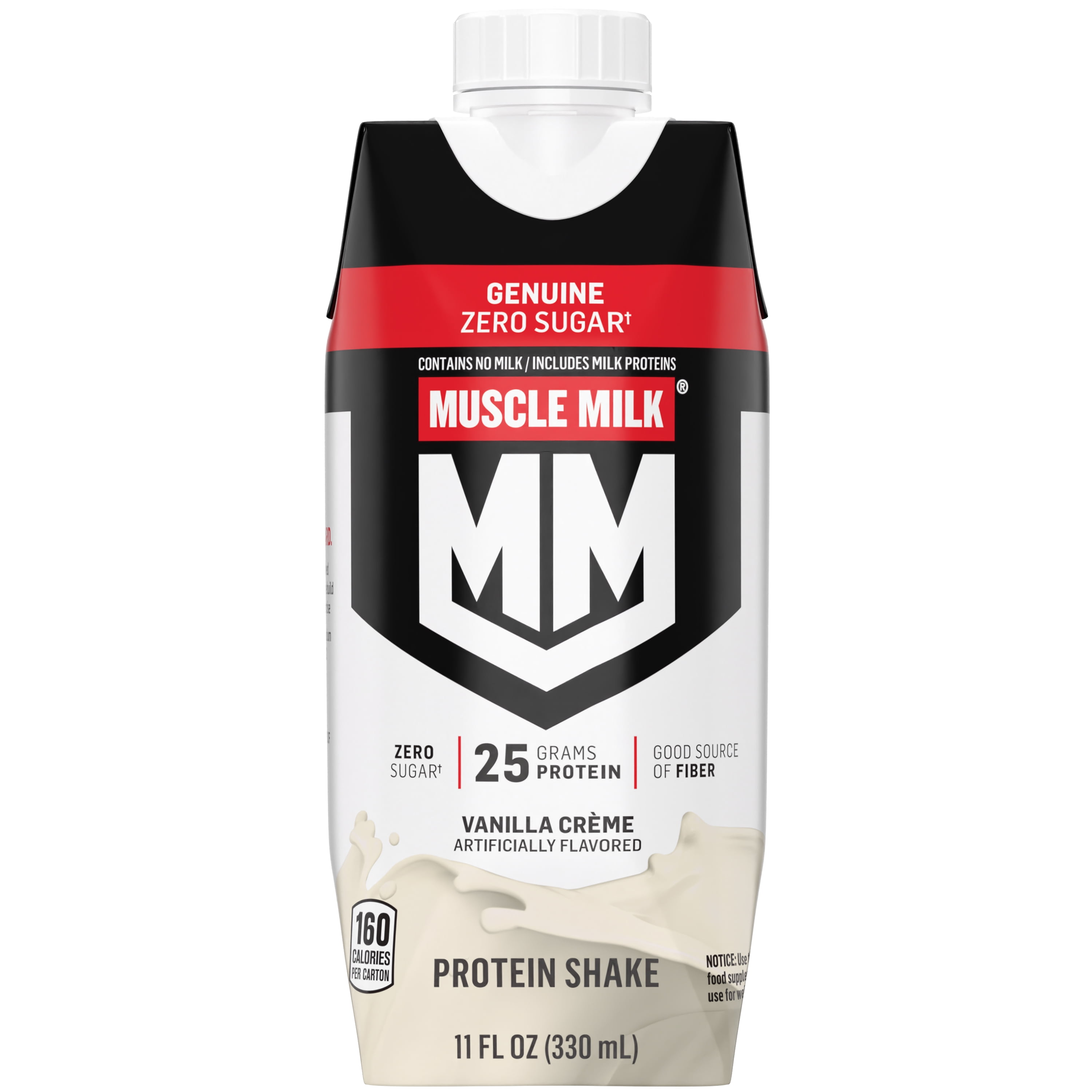 Muscle Milk Genuine Protein Shake, Vanilla Creme, 11 fl oz Carton, 4 Pk