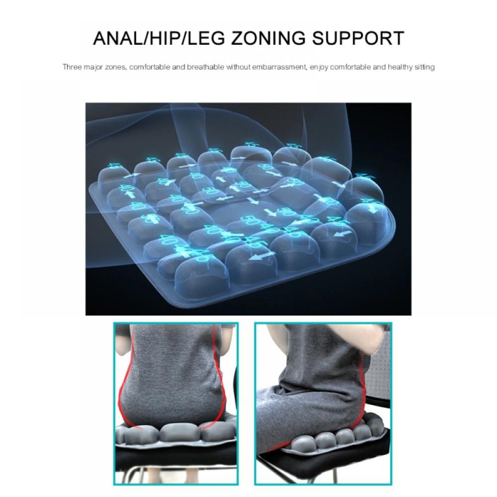 ANMSVI 3D Inflatable Car Seat Cushion for Driving Improve Posture, Sciatica & Lower Back Pain Relief, Hip Pain, Adjustable Firmness for Car & Truck