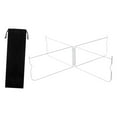 thumbnail image 4 of Soporte de casilla de hielo de soporte de enfriamiento plegable Metal de servicio pesado Rack de maleta de estado de soporte plegable para viajes al Plateado curvo, 4 of 8