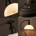 thumbnail image 7 of O'Bright Bankers - Cordless LED Table Lamp, Battery-Operated, Rechargeable, 3-Level Dimming, Universal USB-C Charging, 180° Swivel Head, White Jade Glass Shade, Oil Rubbed Bronze, 7 of 7