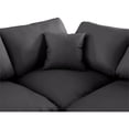 thumbnail image 6 of Meridian Furniture Comfy Black Faux Leather Modular Sectional, 6 of 14