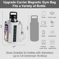 thumbnail image 3 of Lomyolo Magnetic Gym Bag Water Bottle Holder–Neoprene Carrier Sleeve with 6 Built-in Magnets & Phone Pockets | Adjustable Strap Gym Accessories Organizer for Fitness,Outdoor,Hiking Men Women-White, 3 of 7