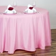 thumbnail image 2 of Efavormart Round Tablecloth, 120 Inch Stain & Wrinkle Resistant Washable Table Cloth, Decorative Polyester Fabric Table Cover for Banquet, Wedding, Dining - PINK, 2 of 11