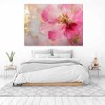 thumbnail image 3 of Mudket Framed Canvas Wall Art Ready to Hang, Pink Flower Gold Print, Modern Floral Wall Decor Canvas Artwork for Living Room Bedroom Office, Flower Pictures - 12"L x 8"W, 3 of 10