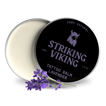 Striking Viking Tattoo Balm Lavender Aftercare Healing Moisturizer for New & Healed Tattoos 100g