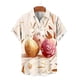 thumbnail image 3 of Ceisia Men's Loose Short Sleeve Printed Casual Shirt with Chest Pocket Beige M Gifts, 3 of 4