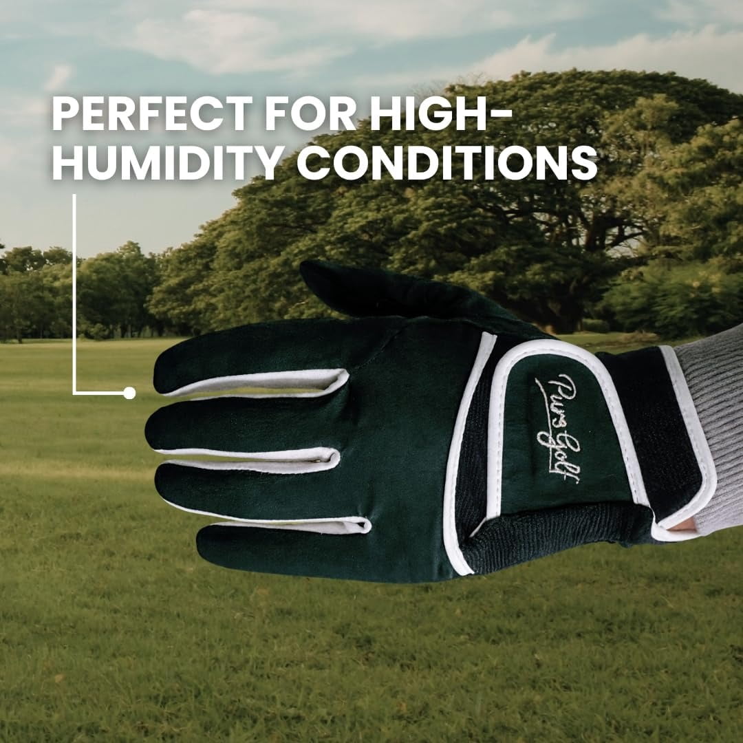 PUR3 Rain Golf Gloves Men & Women | Ball Marker Included | Waterproof Golf Rain Gloves | All Weather and Sweat Control | Pair Both Hands