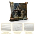 thumbnail image 4 of Orinice Cute Cat Graphic Decorative Throw Pillow Cover for Home Couch Living Room Bed Sofa - Aesthetic Decorative 1PC 20x20in, 4 of 5