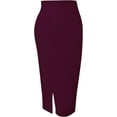 thumbnail image 2 of Women's Office Work Pencil Skirt Stretch High Waist Below Knee Bodycon for Business Casual, 2 of 18