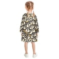 thumbnail image 3 of Girls' long-sleeved dress Husky Coin Girls' A-line dress with ribbed cuffs Soft and comfortable, 3 of 6