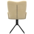 thumbnail image 5 of vidaXL Swivel Dining Chairs 2 pcs Cream Velvet, 5 of 5