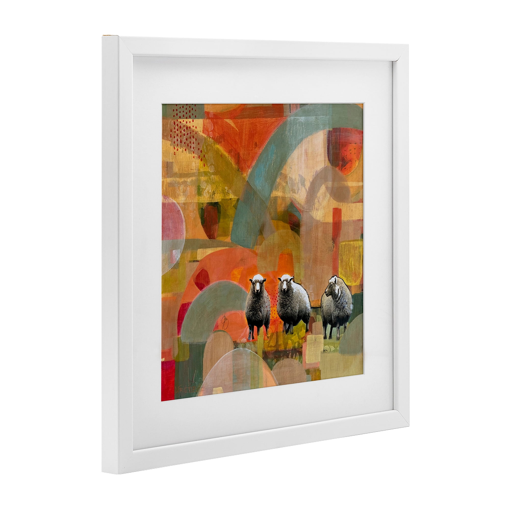 Stupell Industries Counting In My Sheep White Framed Print Under Glass, design by Dianna Fritzler