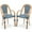 Blue, variant on Spaco Hand-Woven PE Wicker Outdoor French Bistro Chairs Set of 2, Seating & Patio Chair for Outdoor as Garden, Yard, Blue