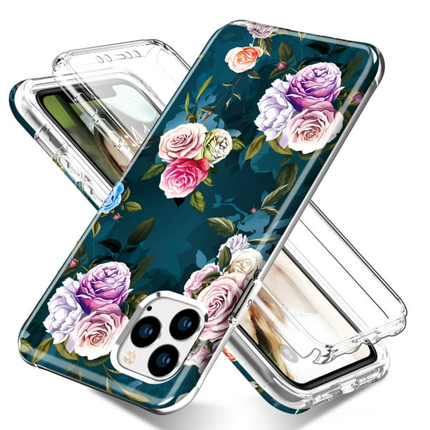 Flower on Black Case for iPhone 11 Pro Max with Builtin Screen