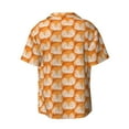 thumbnail image 6 of Lsque Beautiful Fox A print Men's Cuban Collar Short Sleeve Shirt Summer Beachwear Casual Button Down Fashionable Vacation Leisure Shirt-Large, 6 of 7