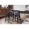 thumbnail image 2 of Lexicon  5 Piece Solid Wood Counter Height Dining Set in Black, 2 of 7