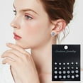thumbnail image 4 of Earrings for Women Women Earrings New 12 Pairs/Set Crystal Zircon Stud Earrings Set for Women, 4 of 9