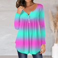 thumbnail image 2 of Tops de Mujer Blusas de Manga Larga Camiseta Suelta Estampada de Moda Cuello Redondo Casual Odeerbi ODB183401, 2 of 5