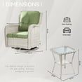 thumbnail image 2 of Meet Leisure 4-Pieces Outdoor Swivel Rocker Wicker Patio Chair Set with 2 Tables, Green, 2 of 8