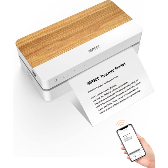 Restored iDPRT A4 Thermal Printer, Future800 Portable Printer, 300dpi Resolution 4ips Fast A4 Paper Printer with Auto Cutting, 100 Sheets Capacity, Compact Design, Support WiFi App Wireless (Refurbished)
