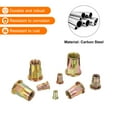 thumbnail image 4 of 60Pcs Half Hex Body Flange Rivet Nuts, M4 Carbon Steel Zinc Plated, 4 of 5