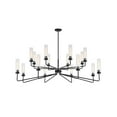 thumbnail image 3 of Matte Black 16 Light Chandelier from the Baker Collection, 3 of 4