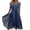Women's Lace Chiffon Dress-Blue, variant on Women's Lace Chiffon Maxi Dress 3/4 Sleeve Hollow Out Patchwork Evening Gown Formal Wedding Guest Bridesmaid Dress for Party Events