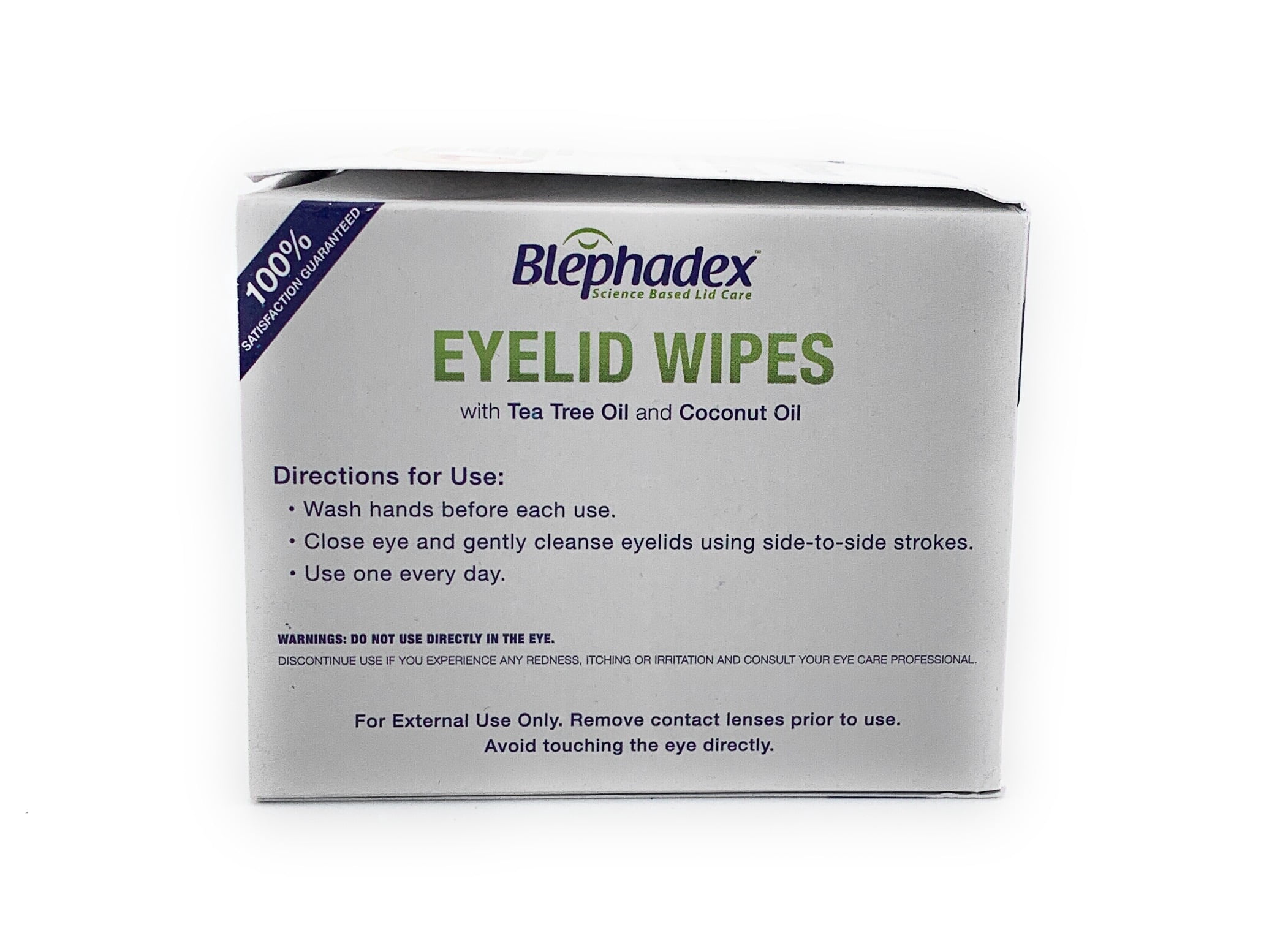 BLEPHADEX Eye lid Wipes with Tea Tree Oil and Coconut Oil, 30ct Box