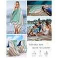 thumbnail image 5 of Green Brown Ombre Beach Towels Oversized Super Absorbent,Modern Geometric Abstract Aesthetic Cream Lightweight Bath Towel Quick Dry Sets For Bathroom/Pool/Rv Camping/Beach Play/Gym Room 23"x47", 5 of 8