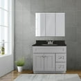 thumbnail image 4 of Design House Brookings Ready to Assemble Vanity With Black Pearl Granite Top in Gray, 37-Inch, 4 of 25