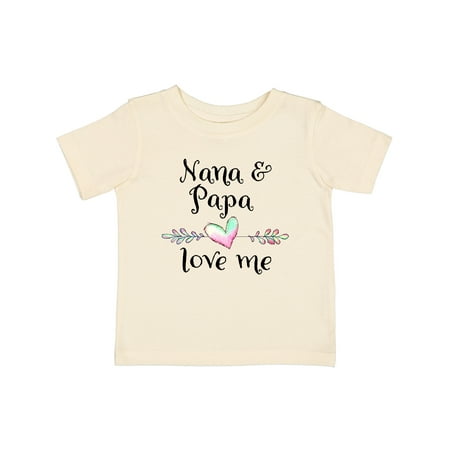 

Inktastic Nana and Papa Love Me- Heart Grandchild Gift Baby Boy or Baby Girl T-Shirt