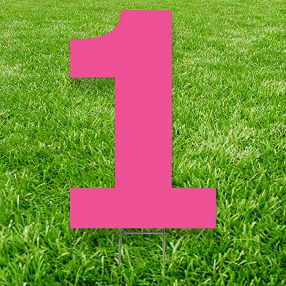 Pink Number 1 20 inches tall