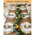 thumbnail image 4 of 15 Inch Round Placemats Set of 4, Thanksgiving Pumpkins Non Slip Heat Insulation PP Table Mats, Fall Eucalyptus Rustic Leaves Vintage Washable Place Mats for Kitchen Dining Party Table Decor, 4 of 7