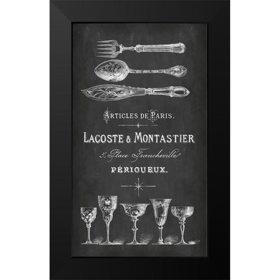 Haase, Andrea 10x14 Black Modern Framed Museum Art Print Titled - Chalkboard Nostalgic Dinner
