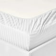 thumbnail image 4 of Home Sweet Home Dream Striped 1200 TC Egyptian Cotton Deep Pocket Bed Sheet Set White Hypoallergenic,Fully Elasticized Fitted Sheet,Cooling Queen, 4 of 5