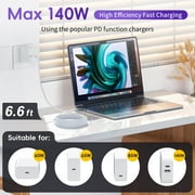 140W USB-C to Magnetic 3 Cable, Compatible with MacBook Magnetic Charging Cable for MacBook Air 2023/2022 (M2), MacBook Pro 2023 (M3, M2, 14-16 inch), MacBook Pro 2021 (M1, 14-16 inch)