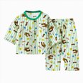 thumbnail image 2 of TOWED22 Infant Toddler Baby Girl Boy 2pcs Long Sleeve Sweatshirt Tops and Pants Set Cartoon Print Fall Winter Clothes Outfits Clothing(Green,10-11 Y), 2 of 4