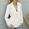 thumbnail image 4 of Meichang Blazers for Women Business Casual Long Sleeve Suit Elegant Lapel Button Work Office Cardigan Formal Solid Jacket, 4 of 5