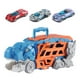 thumbnail image 3 of Camión de Transporte de Dinosaurios Perfecl con 3 Autos Azul, 3 of 8