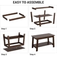 thumbnail image 3 of 31.5"  Rustic Coffee Table for Living Room, Rectangular Wooden Centre Table with Storage Shelf, Easy Assembly & Compact for Small Spaces, Flats, 3 of 6